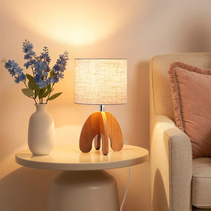 Lavisa - Minimalist Wood Base Bedside Table Lamp