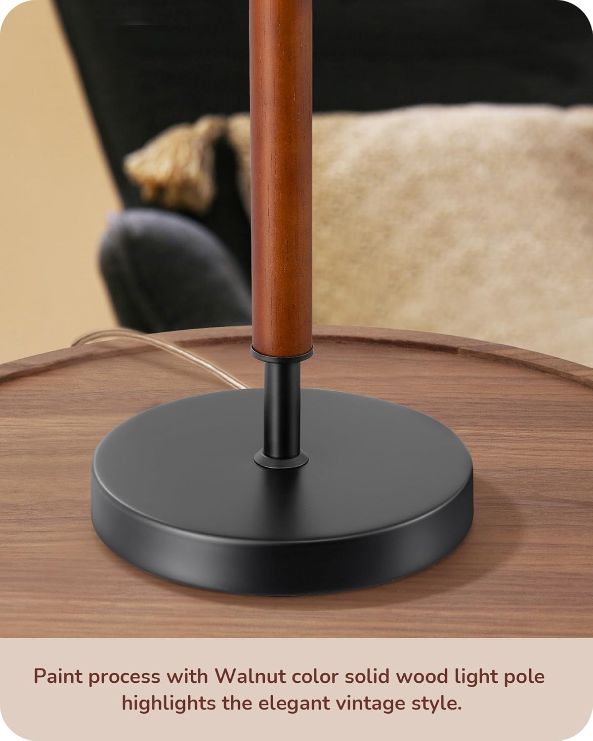 Lavisa - Mid Century Solid Wood Table Lamps Set of 2