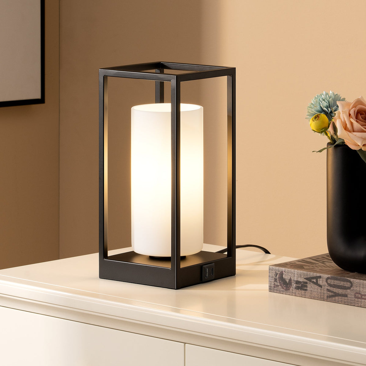 Lavisa - Touch Control Modern Table Lamp with Dual USB Ports