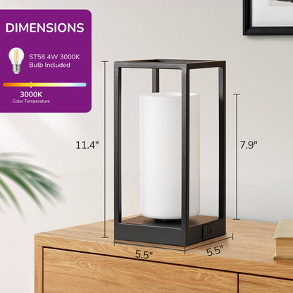 Lavisa - Touch Control Modern Table Lamp with Dual USB Ports
