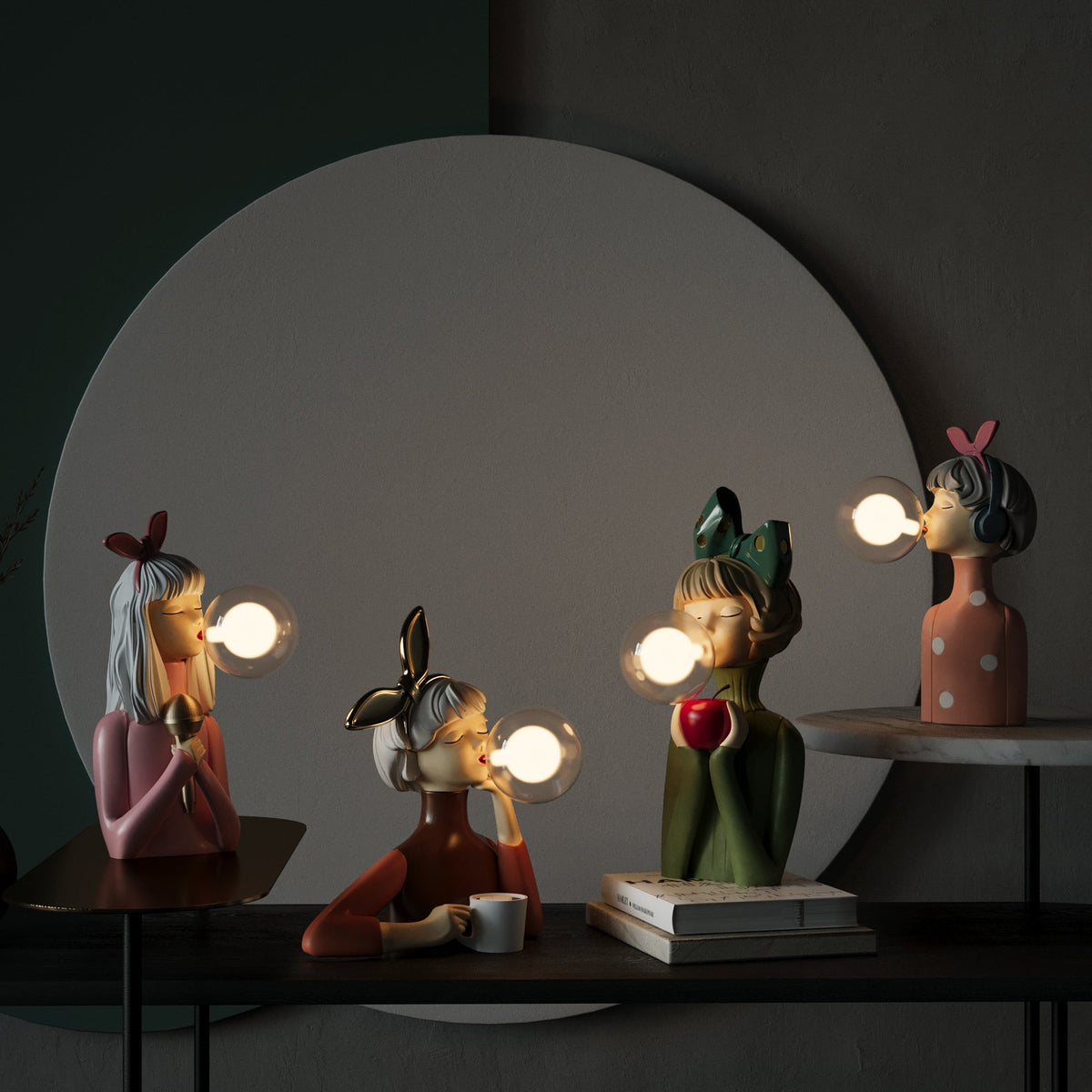 Lavisa handcrafted table lamp with USB power and wooden base (View 8)