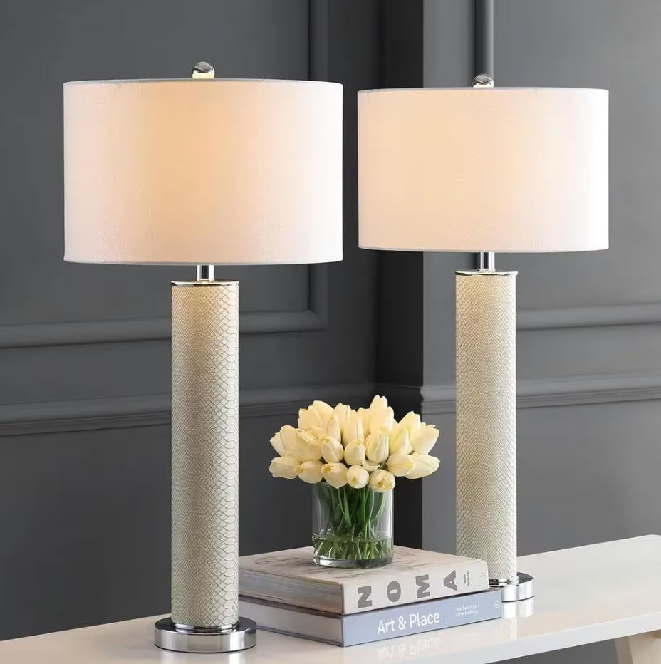 Lavisa - Snakeskin Texture Table Lamp Set