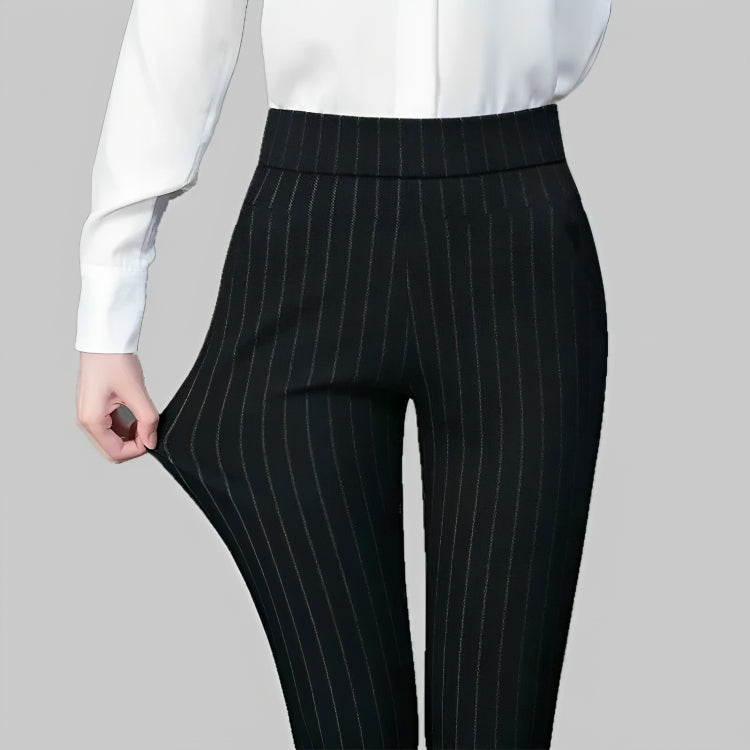 Lavisa - Women's Straight Leg Stretch Pants - High Waist Everyday Trousers