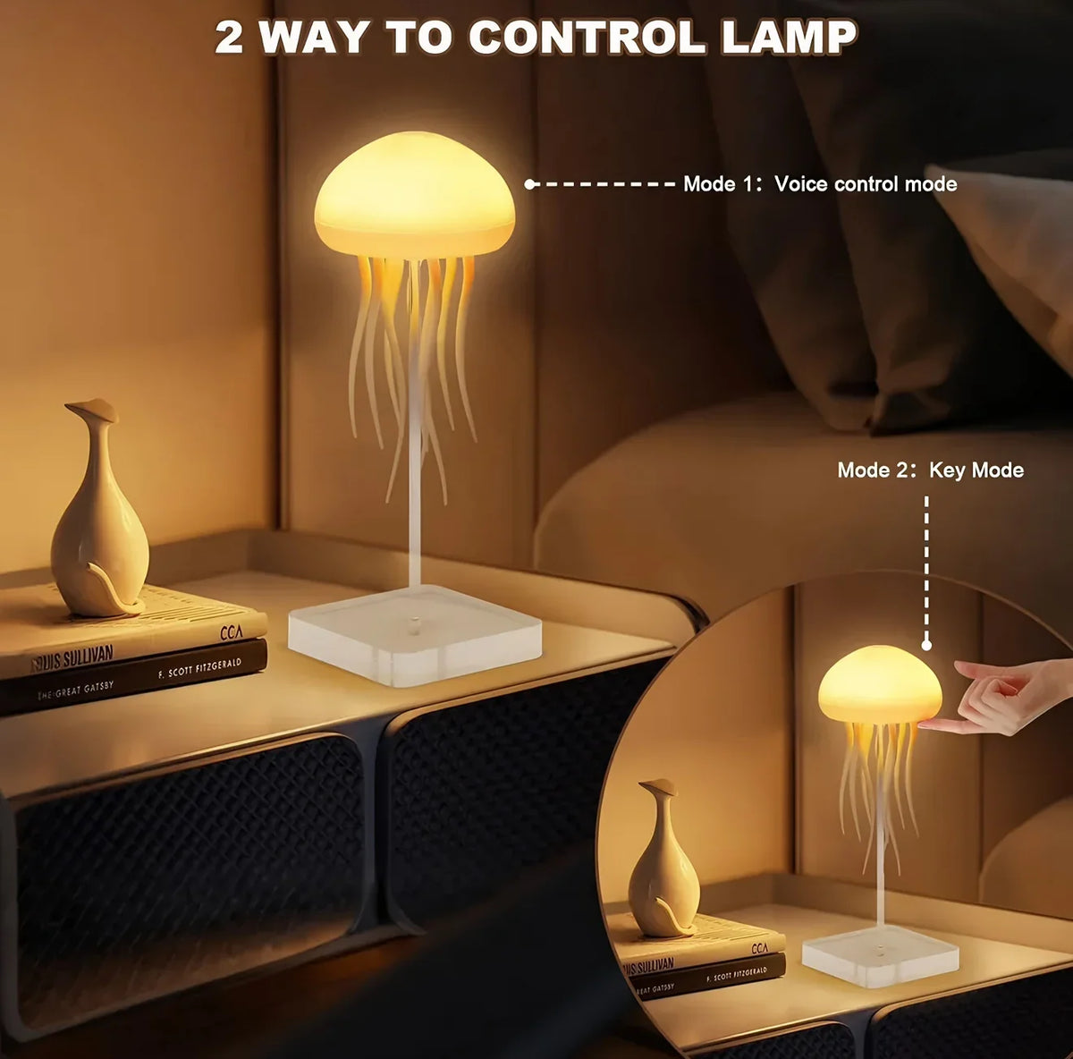 Lavisa - Jellyfish Lava Lamp RGB Color Changing Night Light