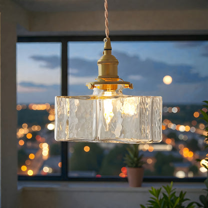 Lavisa - Vintage Textured Square Pendant Light