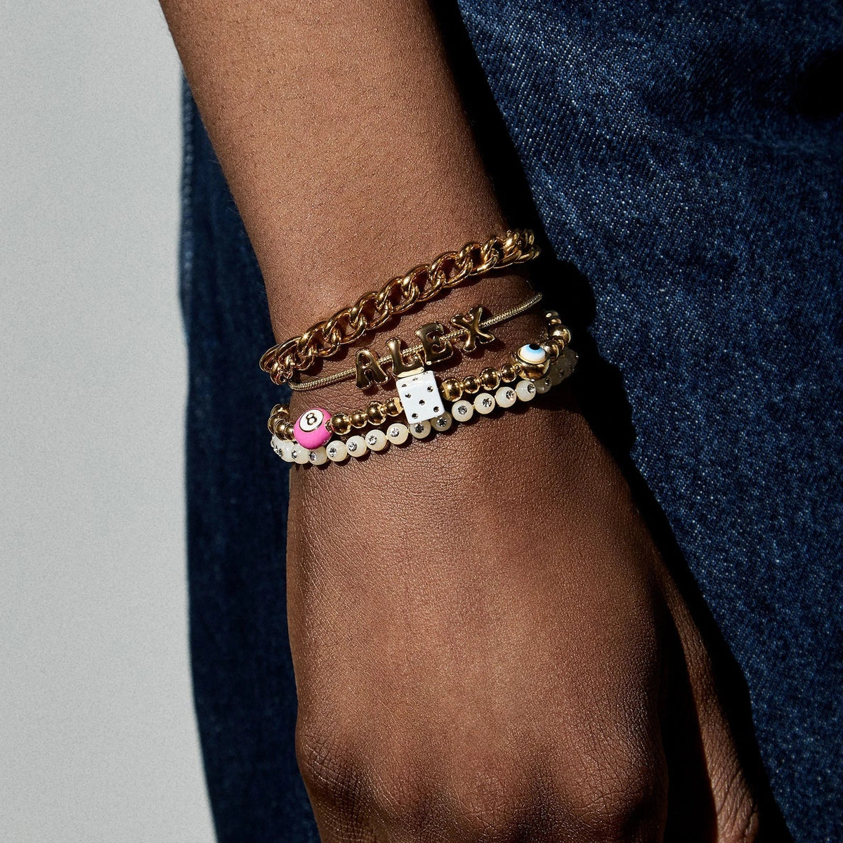 Lavisa - Custom Charm Bracelet - Detail & Styling View