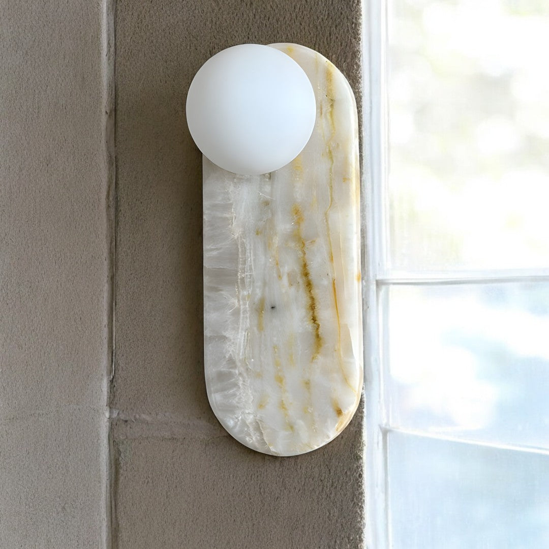 Lavisa - Minimalist Oval Wall Light with Globe Shade