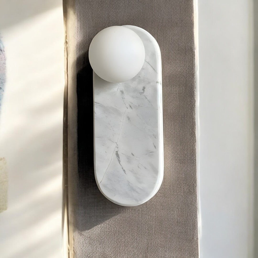 Lavisa - Minimalist Oval Wall Light with Globe Shade