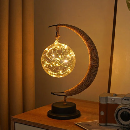 Lavisa 3D Printed Lunar Moon Lamp with Soft Ambient Glow - Blue