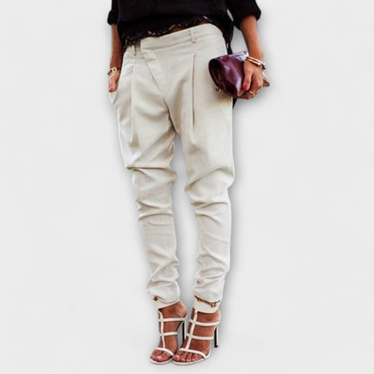 Lavisa - Womens Elegant Elastic Waist Trousers