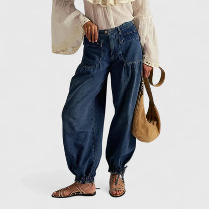 Lavisa - Womens Wide Leg Pleated Pocket Pants