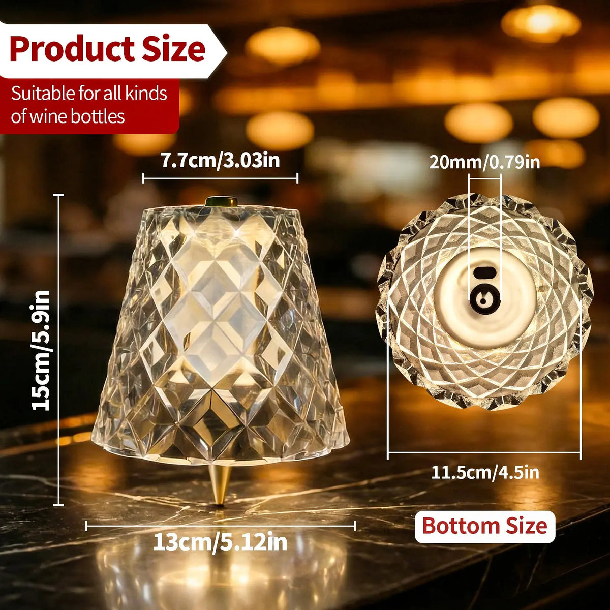 Lavisa - Wireless Bottle Accent Touch Lamp