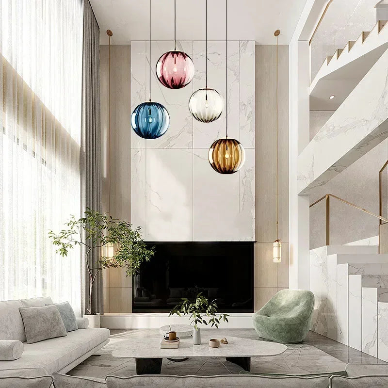 Lavisa Modern LED Ceiling Light with elegant glass design for home illumination - Brown