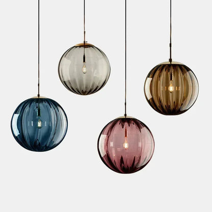 Lavisa Modern LED Ceiling Light with elegant glass design for home illumination - Purple