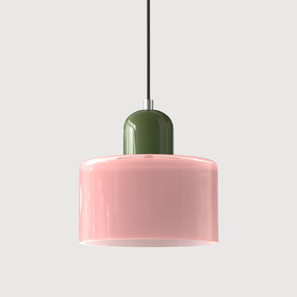 Lavisa Modern Pendant Light hanging gracefully above a modern kitchen island - Green