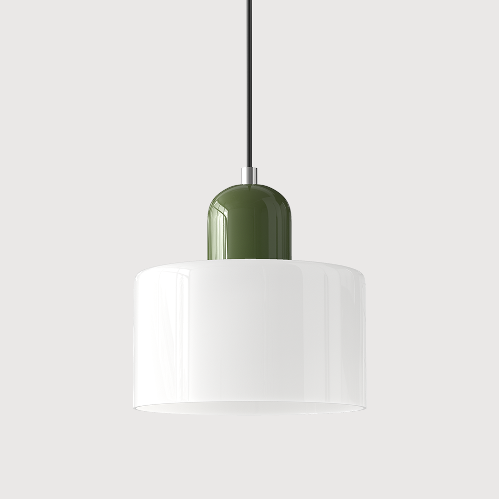 Lavisa Modern Pendant Light hanging gracefully above a modern kitchen island - Light Green