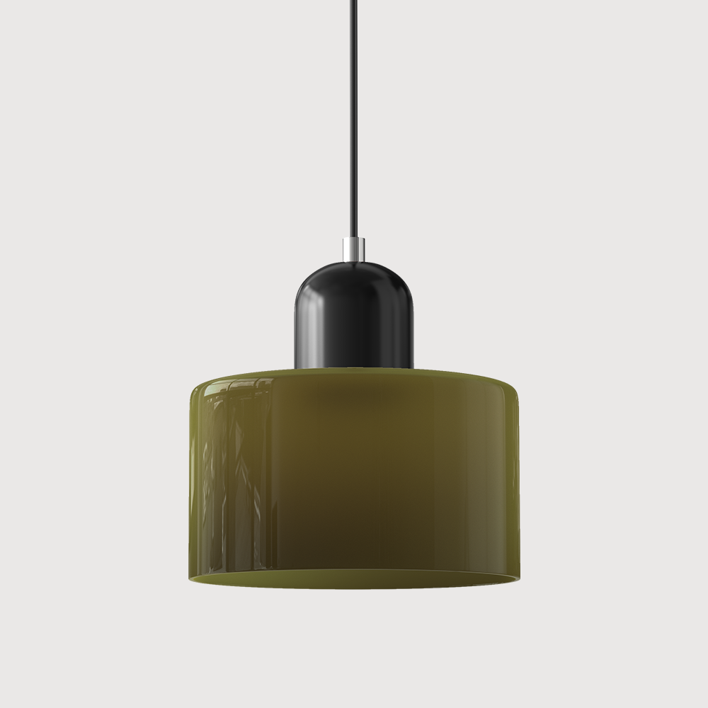 Lavisa Modern Pendant Light hanging gracefully above a modern kitchen island - Green