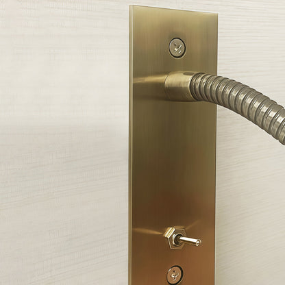 Lavisa Adjustable Swing Arm LED Wall Light mounted near a bed - Satin Nickel
