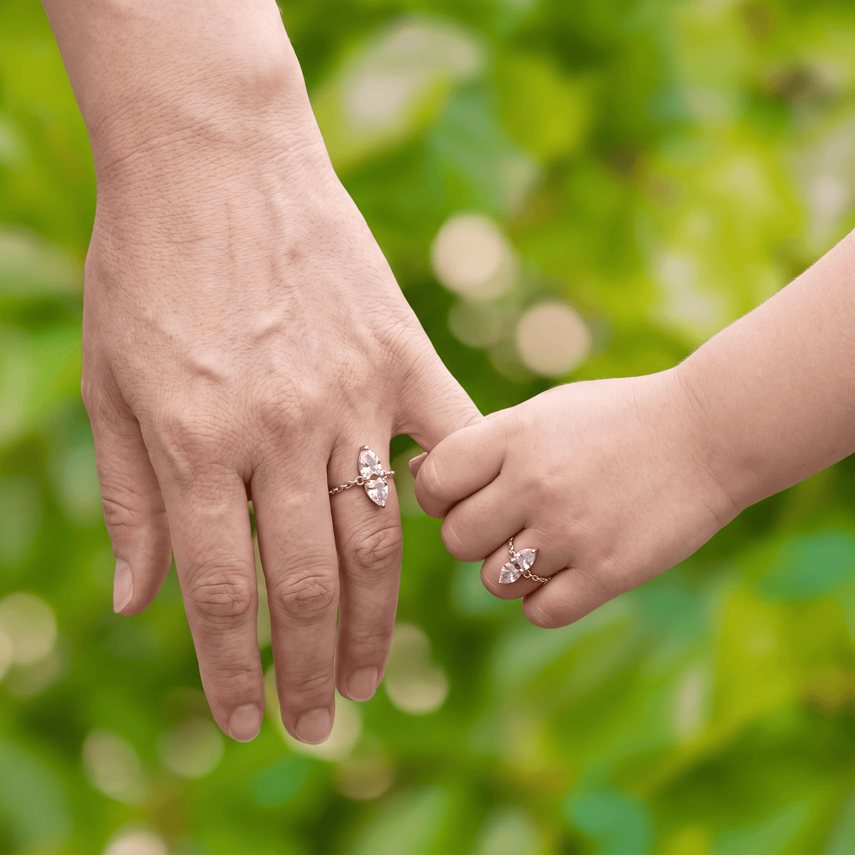 Lavisa - Mom And Daughter Matching Heart Ring