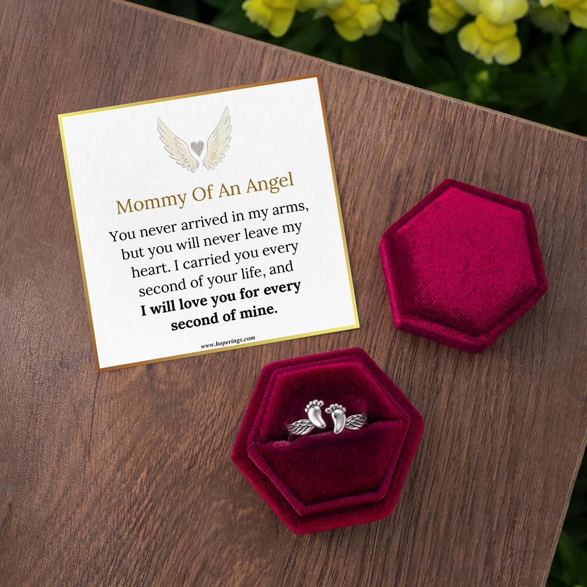 Lavisa - Mommy Of An Angel Adjustable Ring