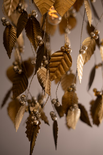 Lavisa Antique Gold Vines Pendant Light hanging with twisted metal vine design (View 2)