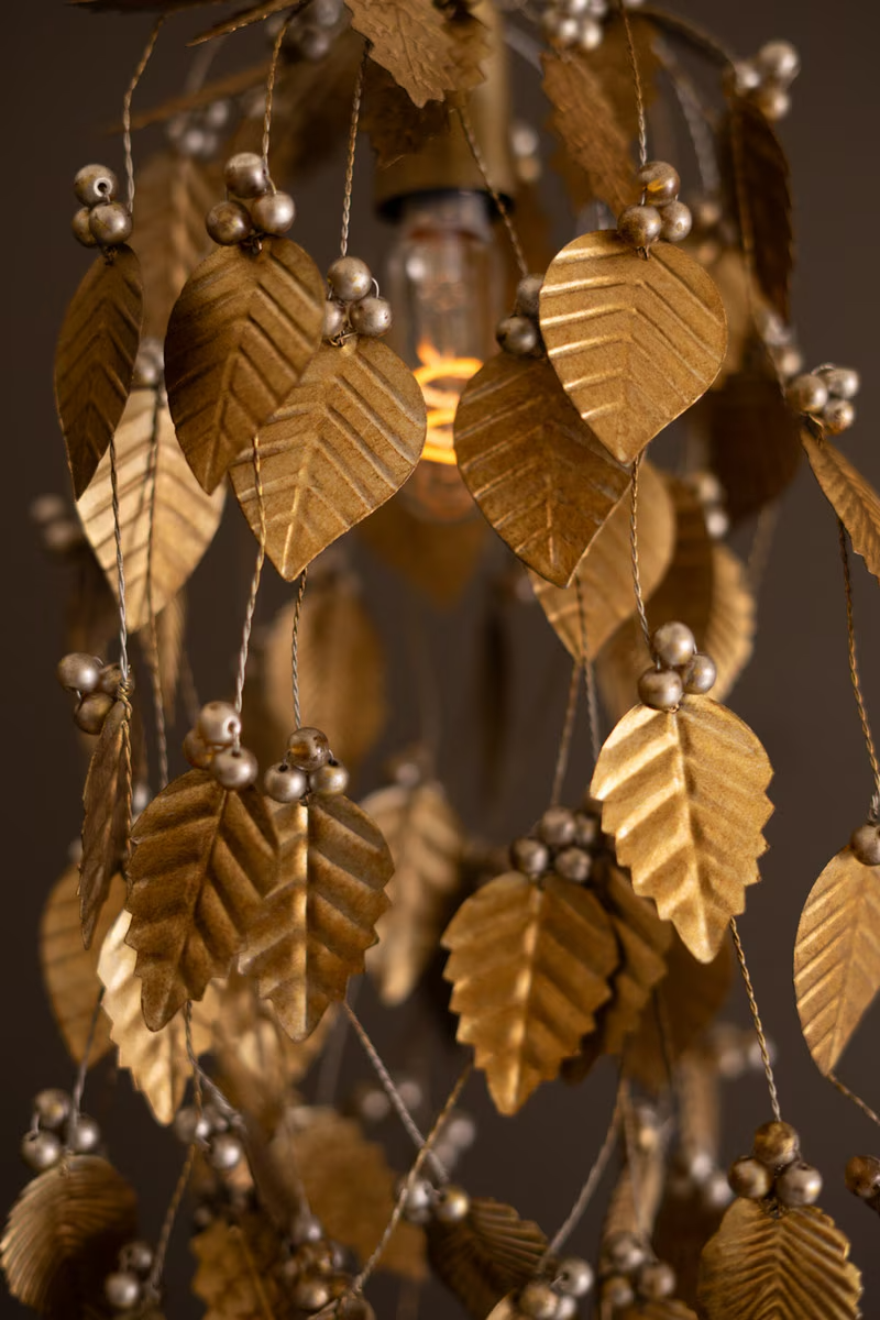 Lavisa Antique Gold Vines Pendant Light hanging with twisted metal vine design (View 3)