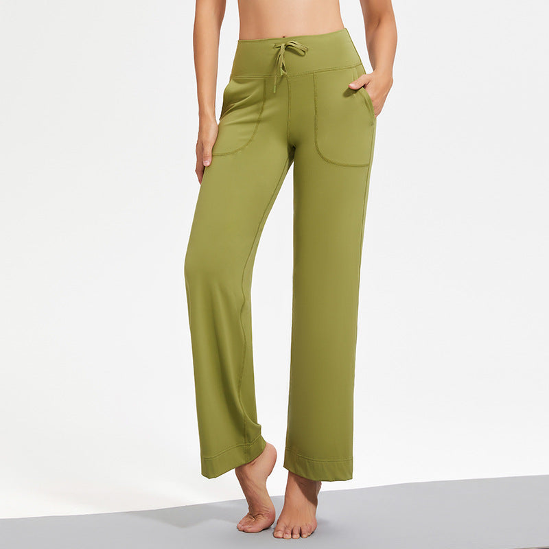 Lavisa - High Waist Wide Leg Trousers for Women - Flowy Relaxed Fit Pants