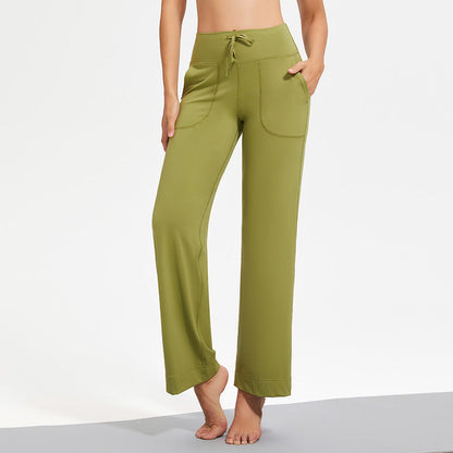 Lavisa - High Waist Wide Leg Trousers for Women - Flowy Relaxed Fit Pants