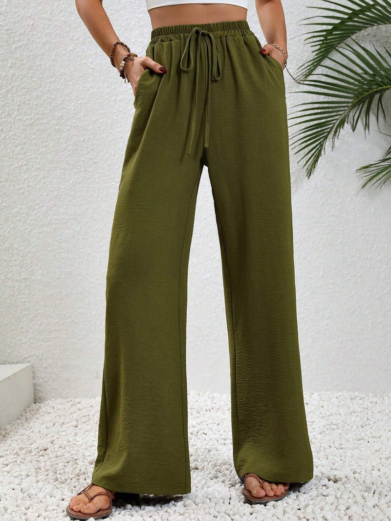 Lavisa - Women's Wide Leg Drawstring Pants