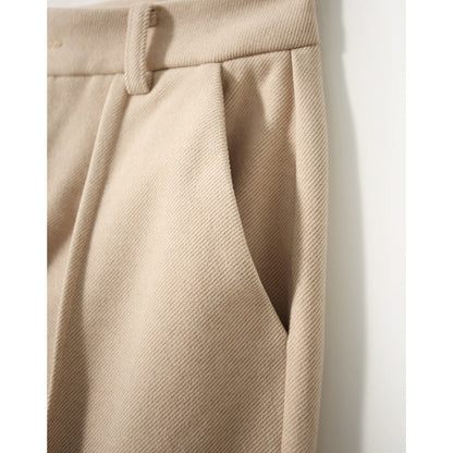 Lavisa - Tapered Woolen High-Waist Trousers