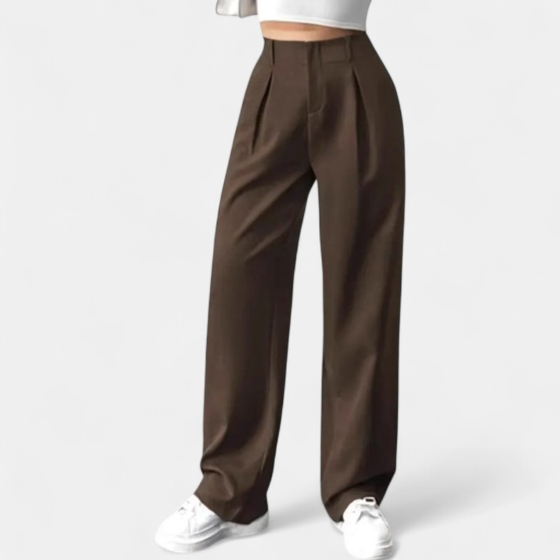Lavisa - High Waist Wide Leg Pants for Women - Versatile Everyday Trousers