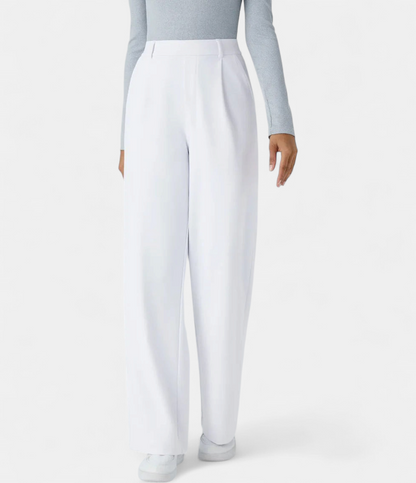 Lavisa - High Waist Straight Leg Casual Pants for Women - Everyday Comfort Trousers