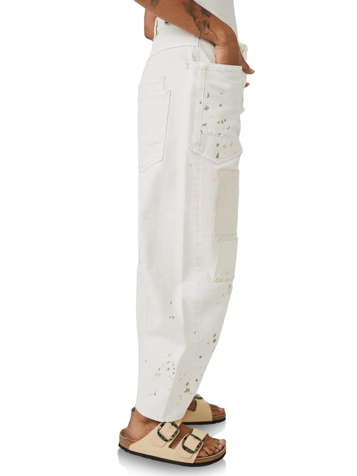 Lavisa - Relaxed Drawstring Cotton Utility Jeans