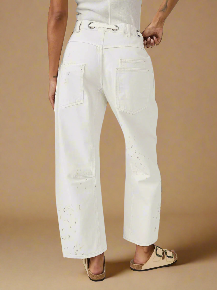 Lavisa - Relaxed Drawstring Cotton Utility Jeans