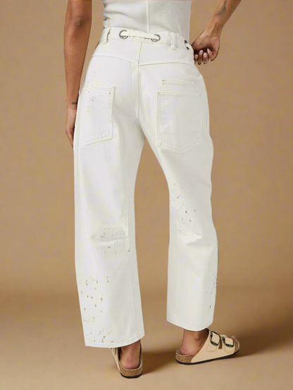 Lavisa - Relaxed Drawstring Cotton Utility Jeans