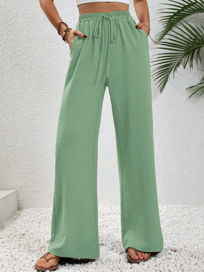 Lavisa - Women's Wide Leg Drawstring Pants
