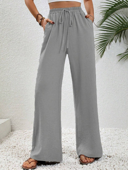 Lavisa - Women's Wide Leg Drawstring Pants