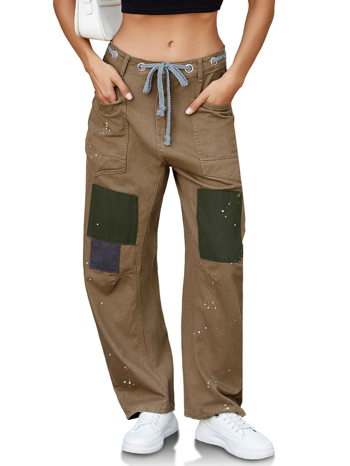Lavisa - Relaxed Drawstring Cotton Utility Jeans