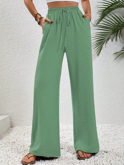 Lavisa - Women's Wide Leg Drawstring Pants