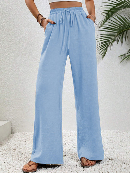 Lavisa - Women's Wide Leg Drawstring Pants
