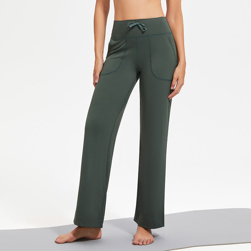 Lavisa - High Waist Wide Leg Trousers for Women - Flowy Relaxed Fit Pants