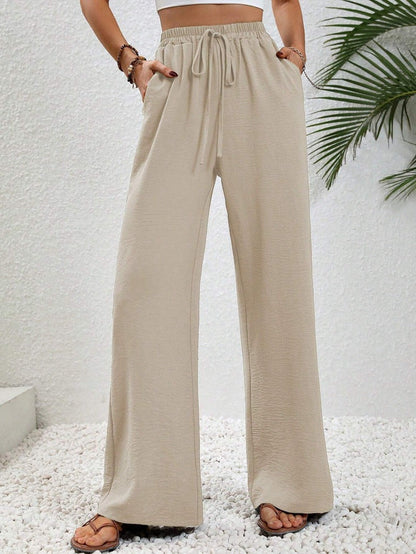 Lavisa - Women's Wide Leg Drawstring Pants