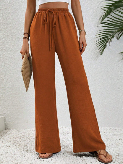 Lavisa - Women's Wide Leg Drawstring Pants