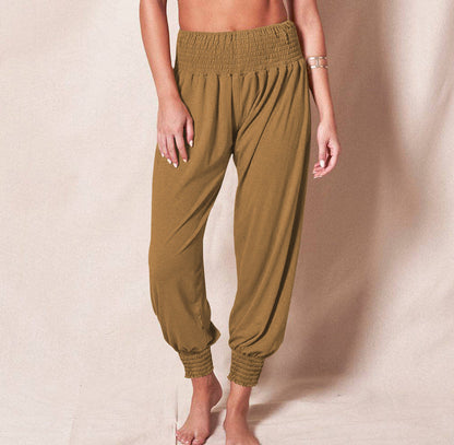 Lavisa - Women's Ankle Cuff Jogger Pants - Relaxed Elastic Waist Trousers