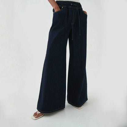 Lavisa - Monaco Drawstring Wide Leg Denim Jeans