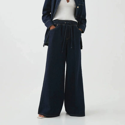 Lavisa - Monaco Drawstring Wide Leg Denim Jeans