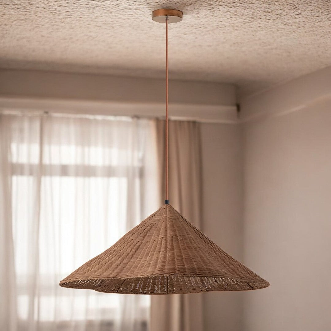 Lavisa - Woven Vintage Scalloped Flower Pendant Light