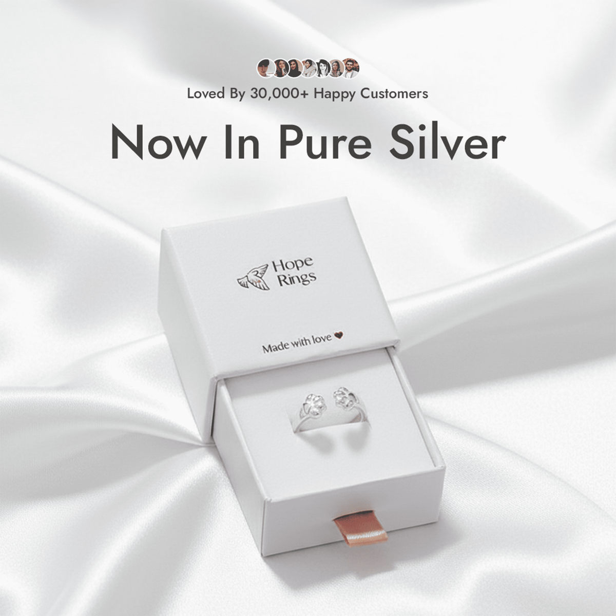 Lavisa - Paw Hug Ring Pure Silver