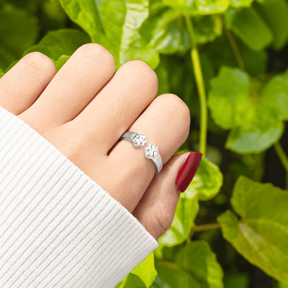 Lavisa - Paw Hug From Heaven Memorial Adjustable Ring