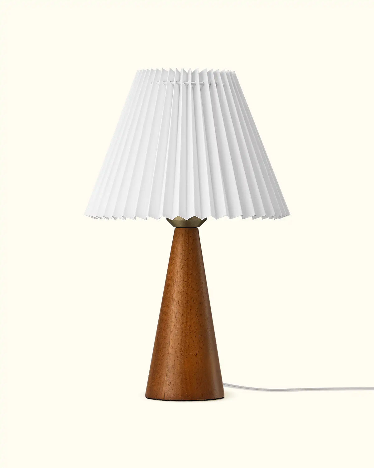 Lavisa - Modern Compact Wooden Table Lamp with Pleated Shade